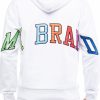 Men My Brand Hoodies | My Brand Rainbow College Hoodie White