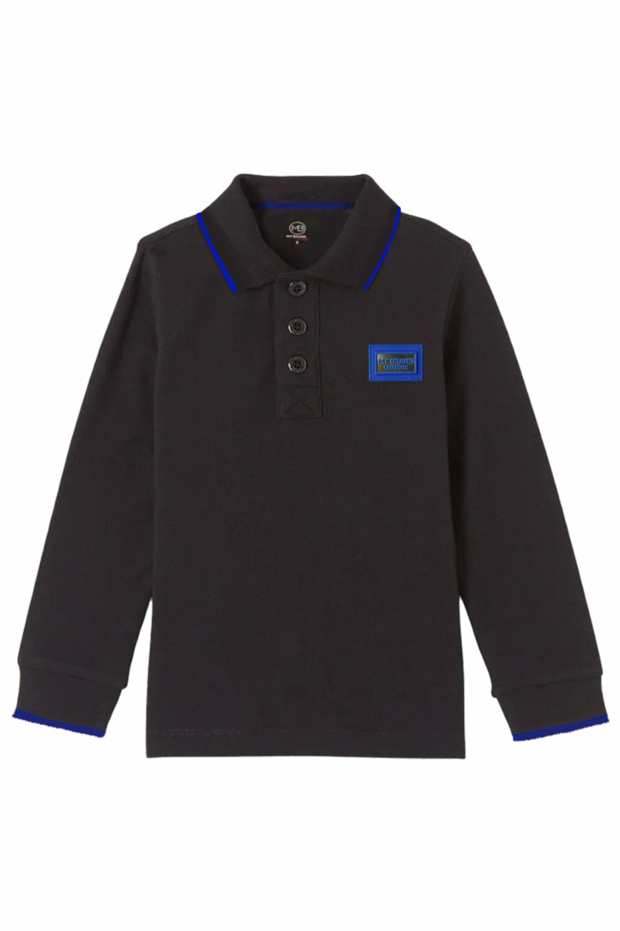 Junior My Brand Polos | Colorfull Longsleeve Polo Kobalt