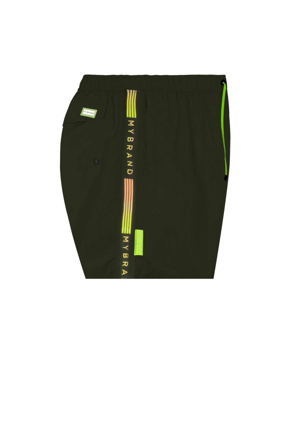 Men My Brand Swimwear | Mb Stripes Gradient Swimshort Military Green