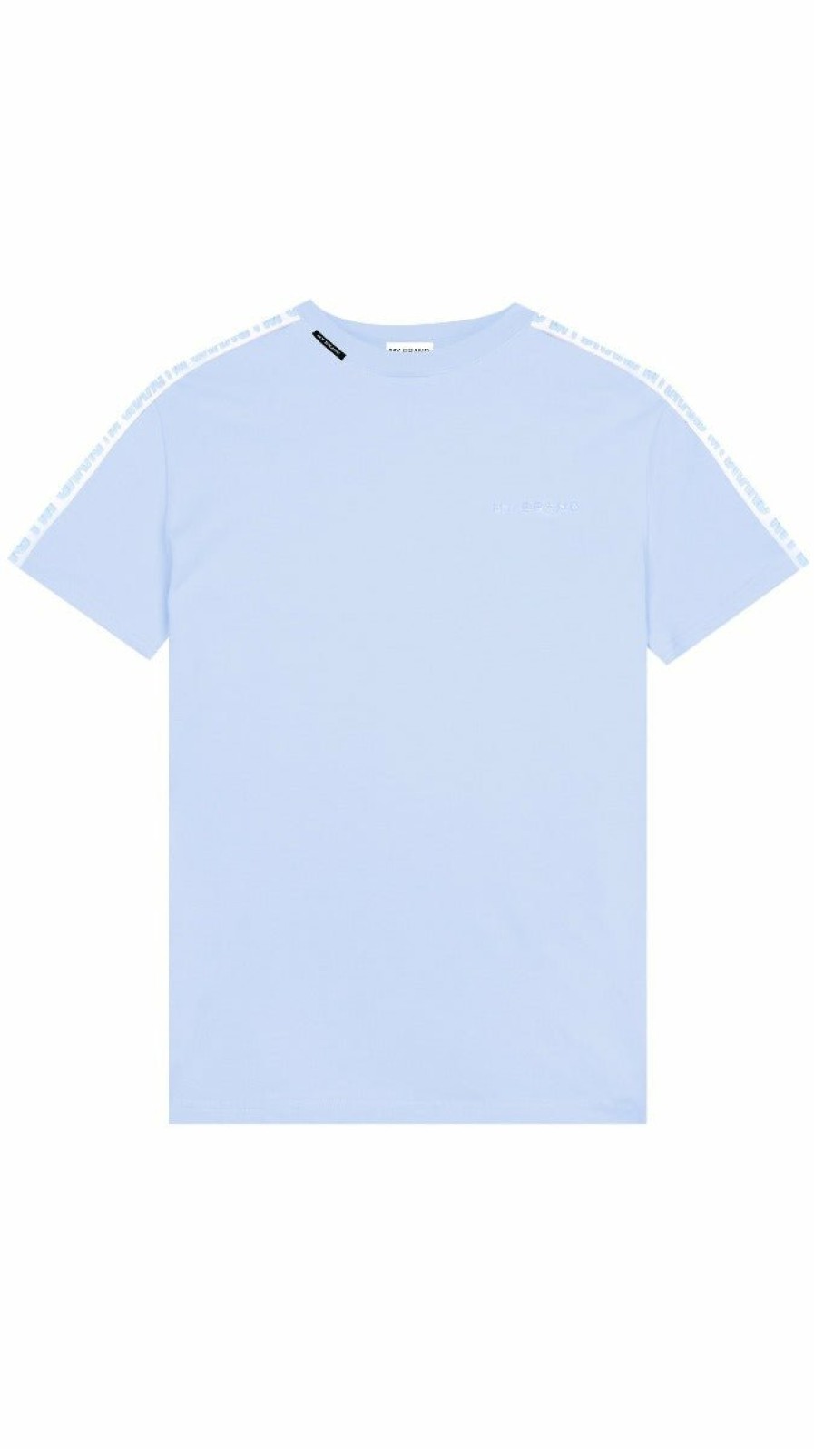 Men My Brand Swimwear | Mb Logo Taping Tshirt Blue Fish