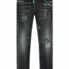 Junior My Brand Jeans | Black Distressed Green My Jeans