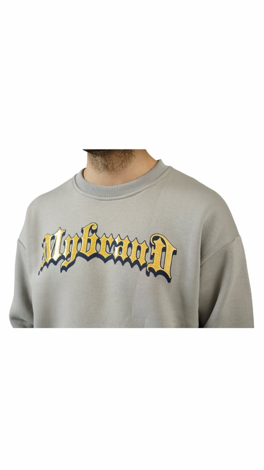 Men My Brand Sweaters | Mb Domination Gold Print Sweater