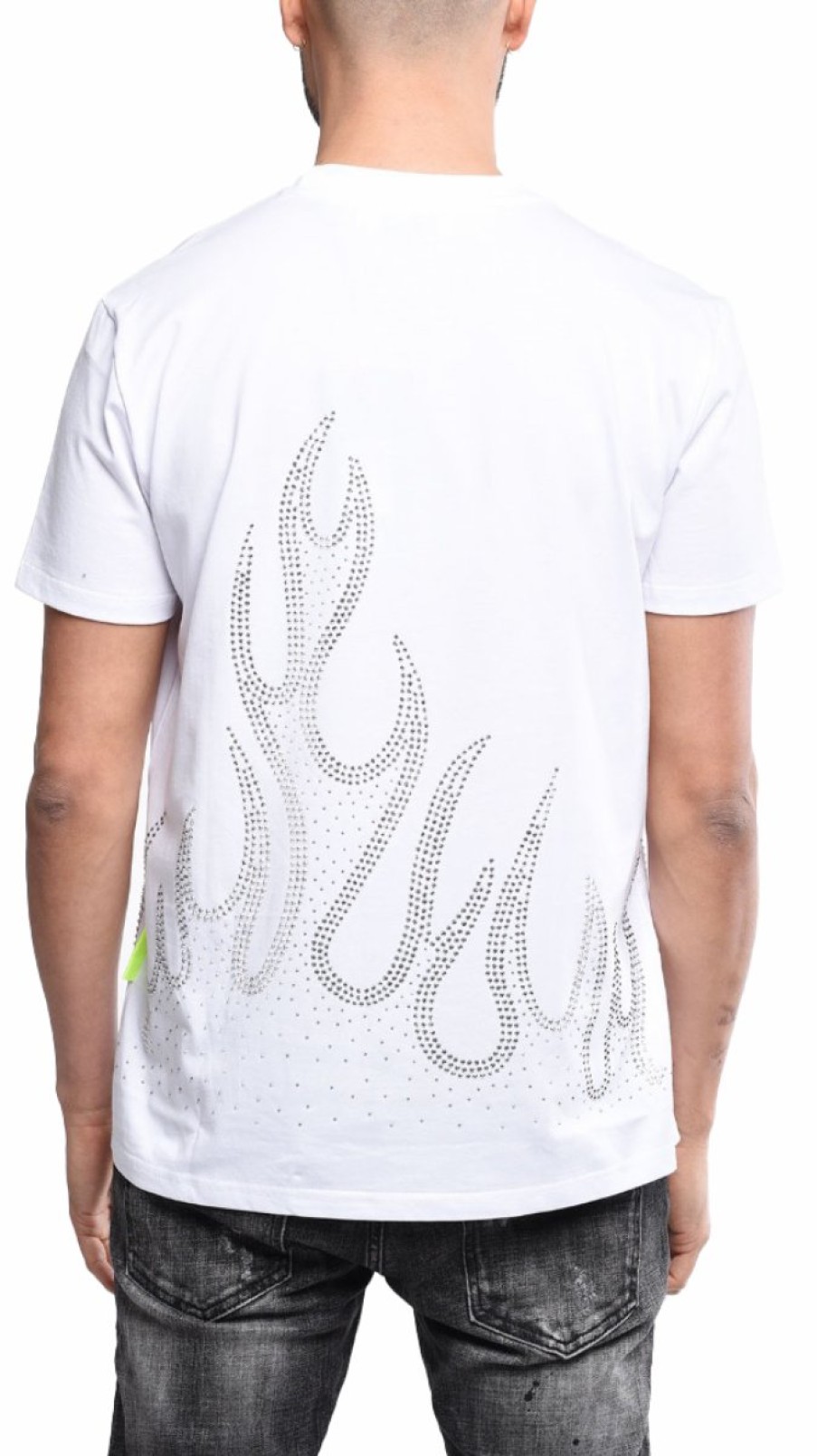 Men My Brand T-Shirts | White T Shirt With Flames