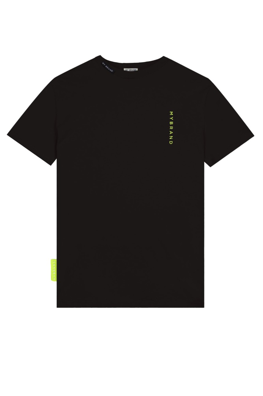 Men My Brand Swimwear | Basic Swim Capsule Tshirt Black Neon