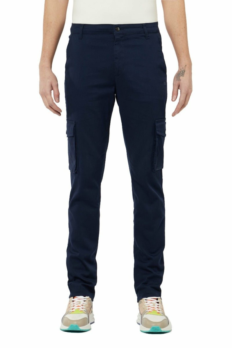 Men My Brand Trousers | Basic Cargo Pants Navy