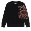 Junior My Brand Sweaters | Snake Rose Sweater Black