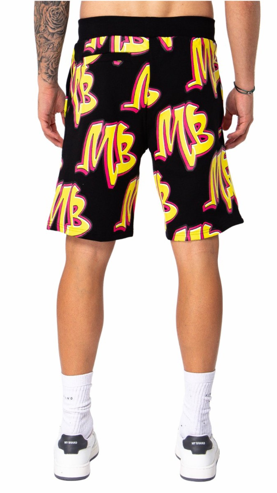 Men My Brand Shorts | Mb Graffiti Allover Short Black