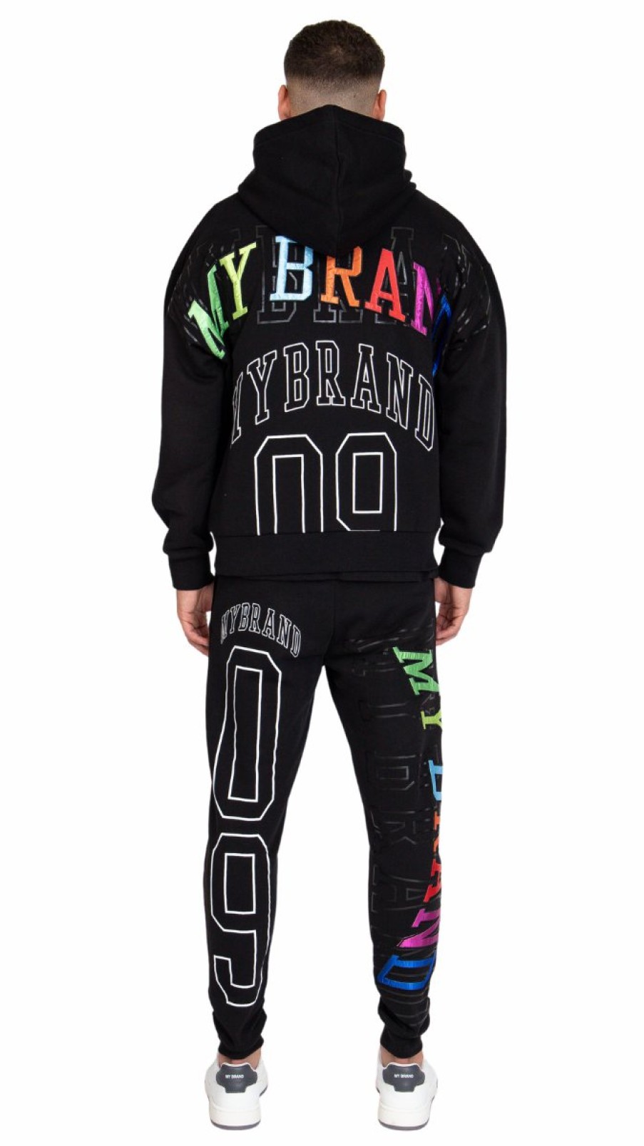 Men My Brand Sweatpants | Rainbow College Mb09 Joggingsuit Black