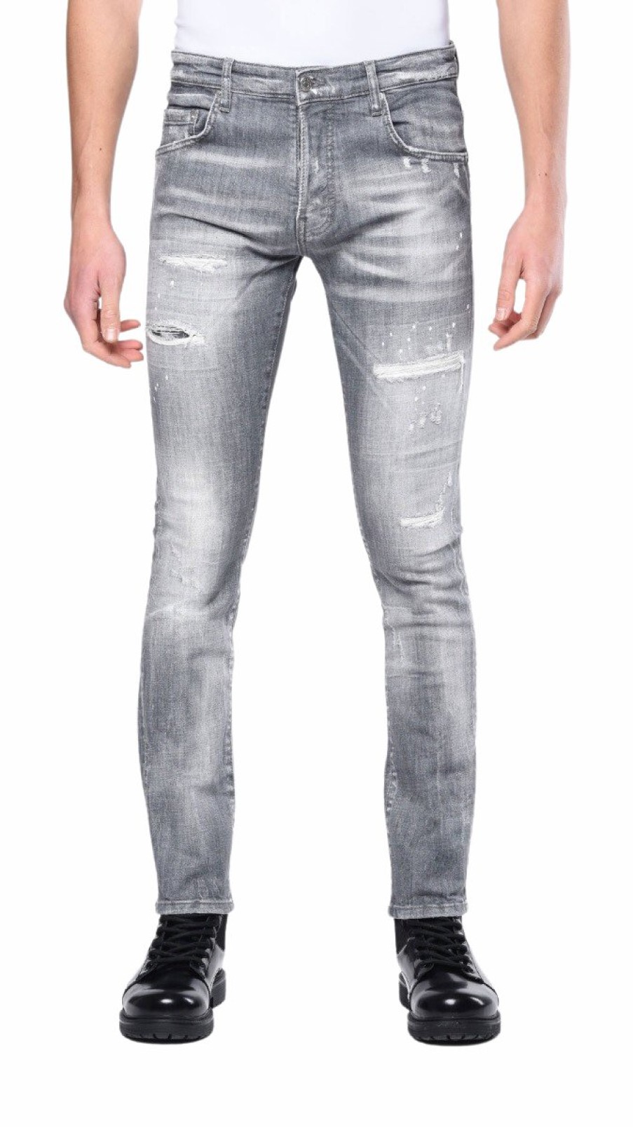 Men My Brand Jeans | 2187-1 Light Grey Ripped