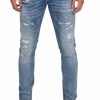 Men My Brand Jeans | Distressed Jeans Navy Blue