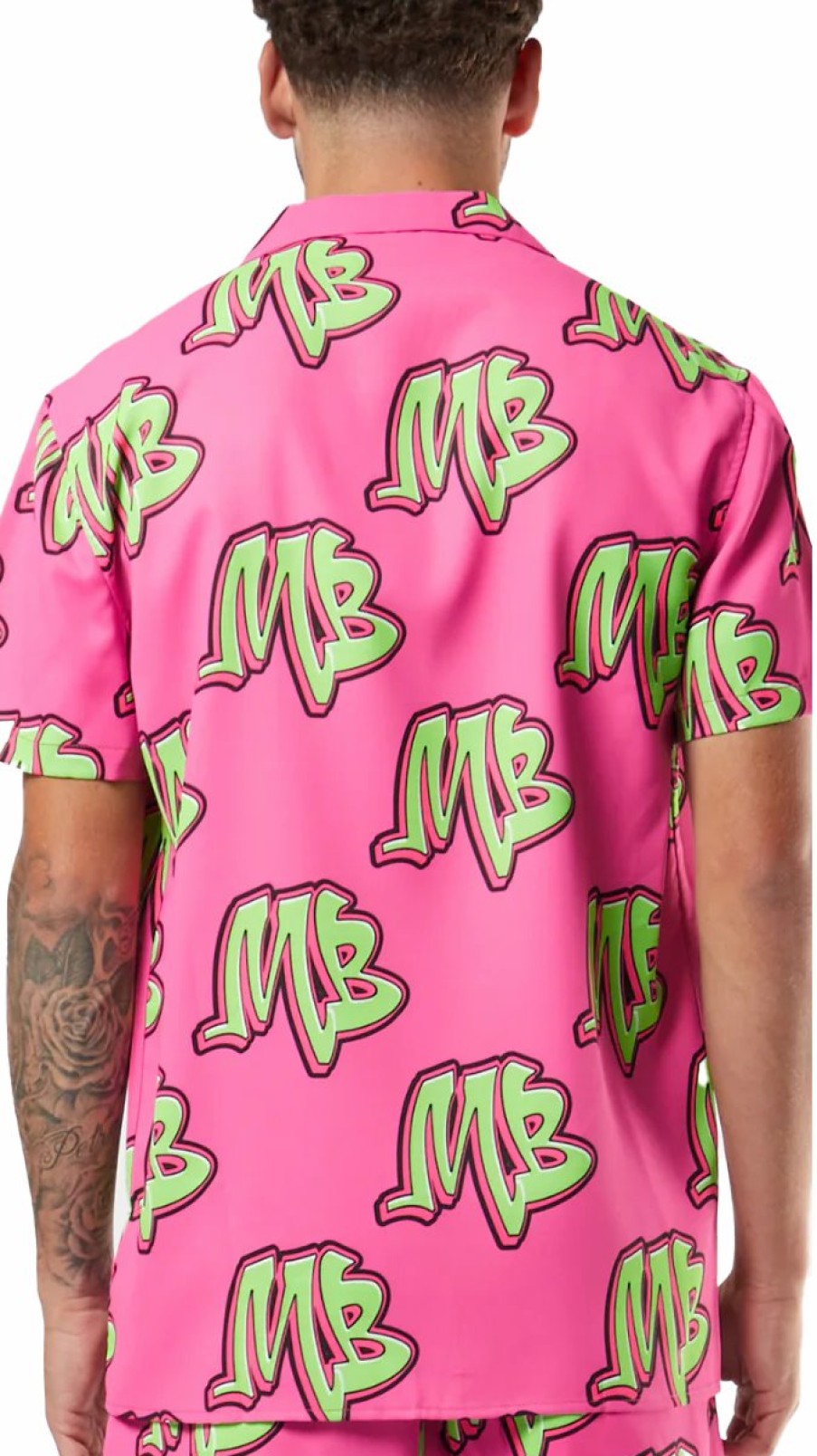 Men My Brand Swimwear | Neon Swim Capsule Bowlingshirt Neonpink