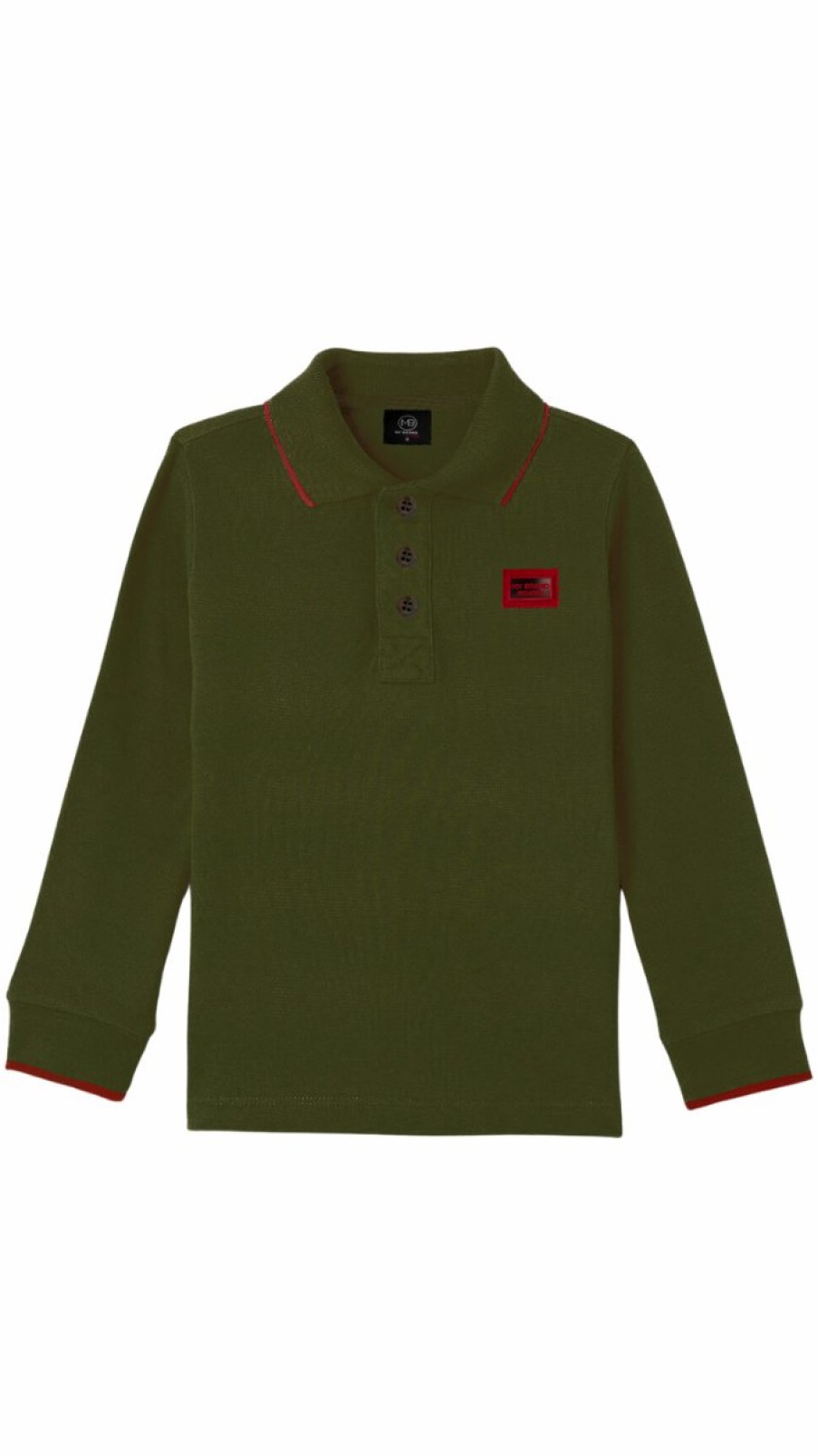 Junior My Brand Polos | Colorfull Longsleeve Polo Army