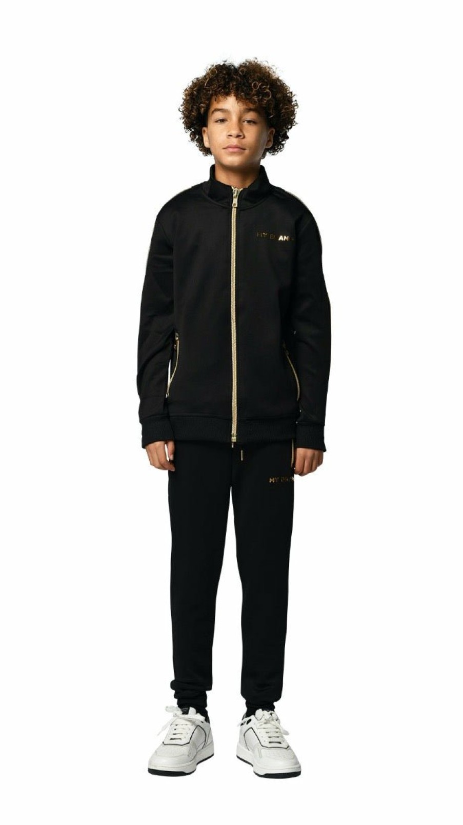 Junior My Brand Joggingsuits | Gold Zipper Tracksuit Jacket