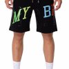 Men My Brand Shorts | Rainbow College Mb09 Shorts Black