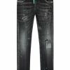 Junior My Brand Jeans | Black Distressed Neon Green Jeans