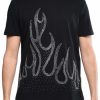 Men My Brand T-Shirts | Black T Shirt With Flame