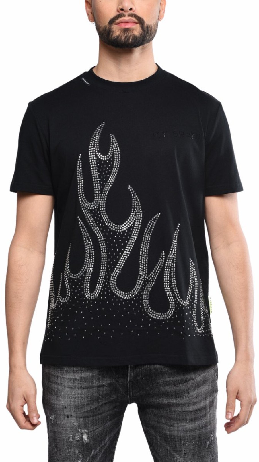 Men My Brand T-Shirts | Black T Shirt With Flame