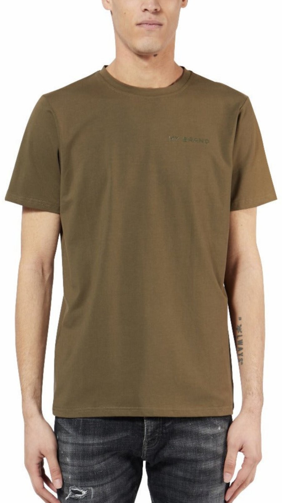 Men My Brand T-Shirts | My Brand Basic T-Shirt Army Green