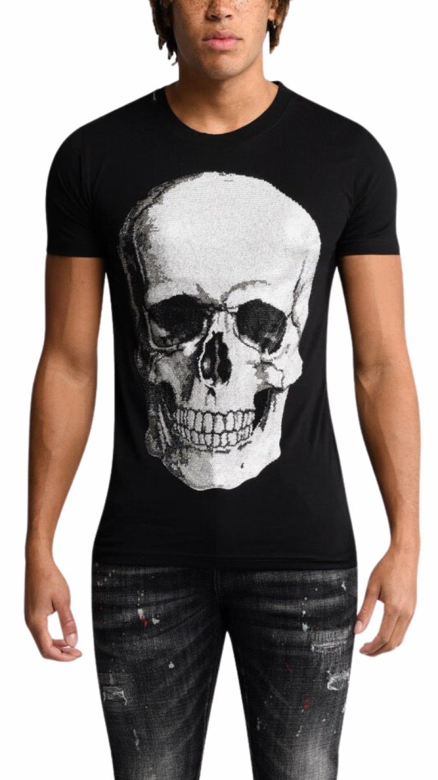 Men My Brand T-Shirts | Original Skull T-Shirt Black