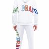 Men My Brand Joggingsuits | My Brand Rainbow College Joggingsuit White