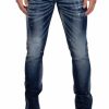 Men My Brand Jeans | Washed With Blue And White Jeans