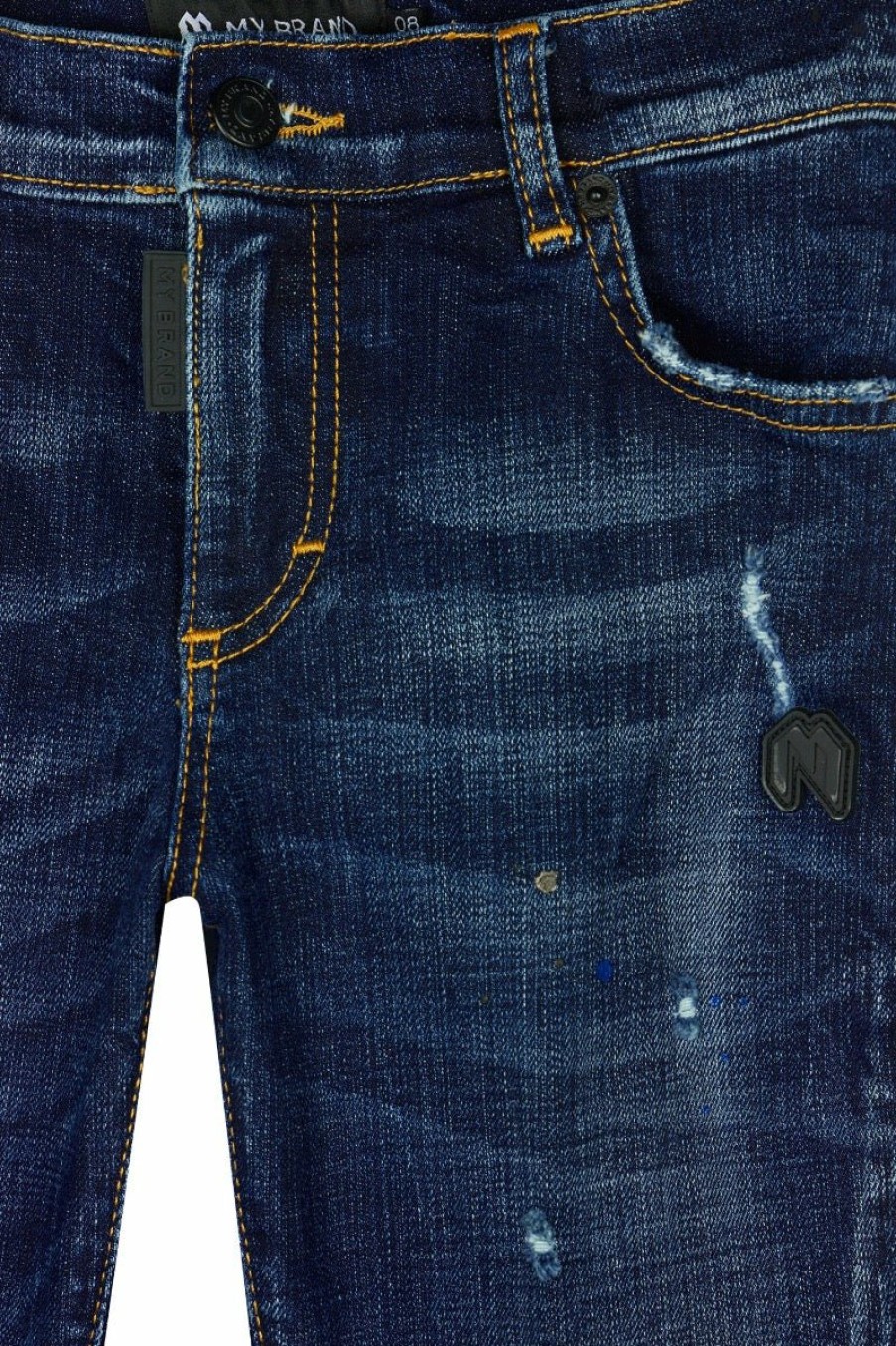 Junior My Brand Jeans | Black Blue Spots Denim Jeans