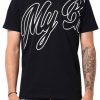 Men My Brand T-Shirts | Mb Logo White Sillicon Print Tshirt