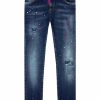 Junior My Brand Jeans | Blue Distressed Pink Spot