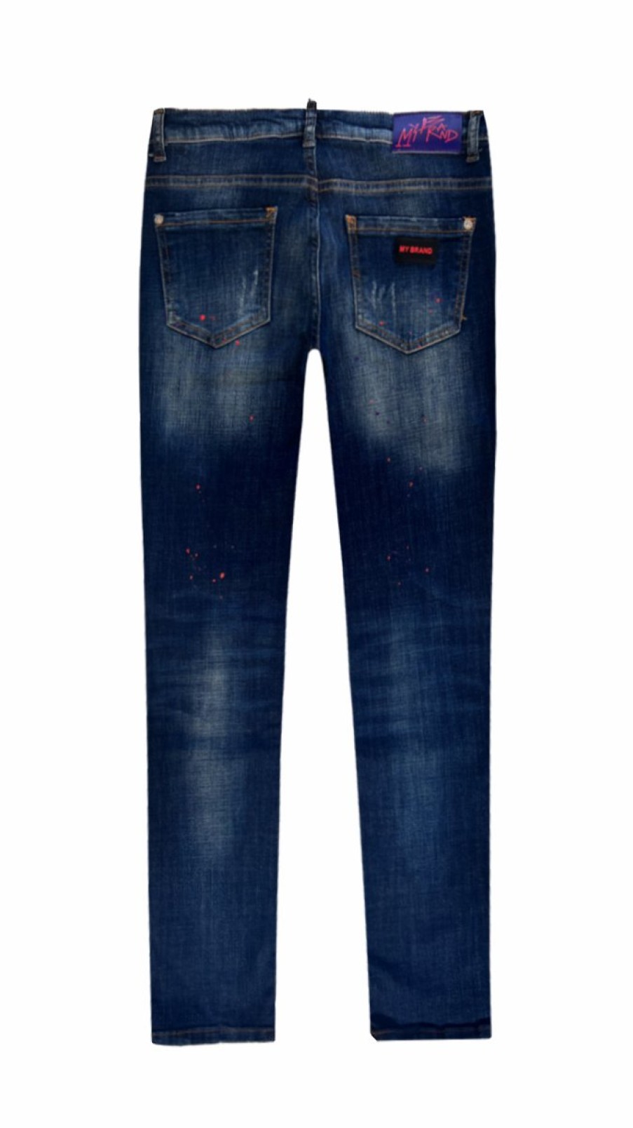 Junior My Brand Jeans | Purple Pink Spots Denim Jeans