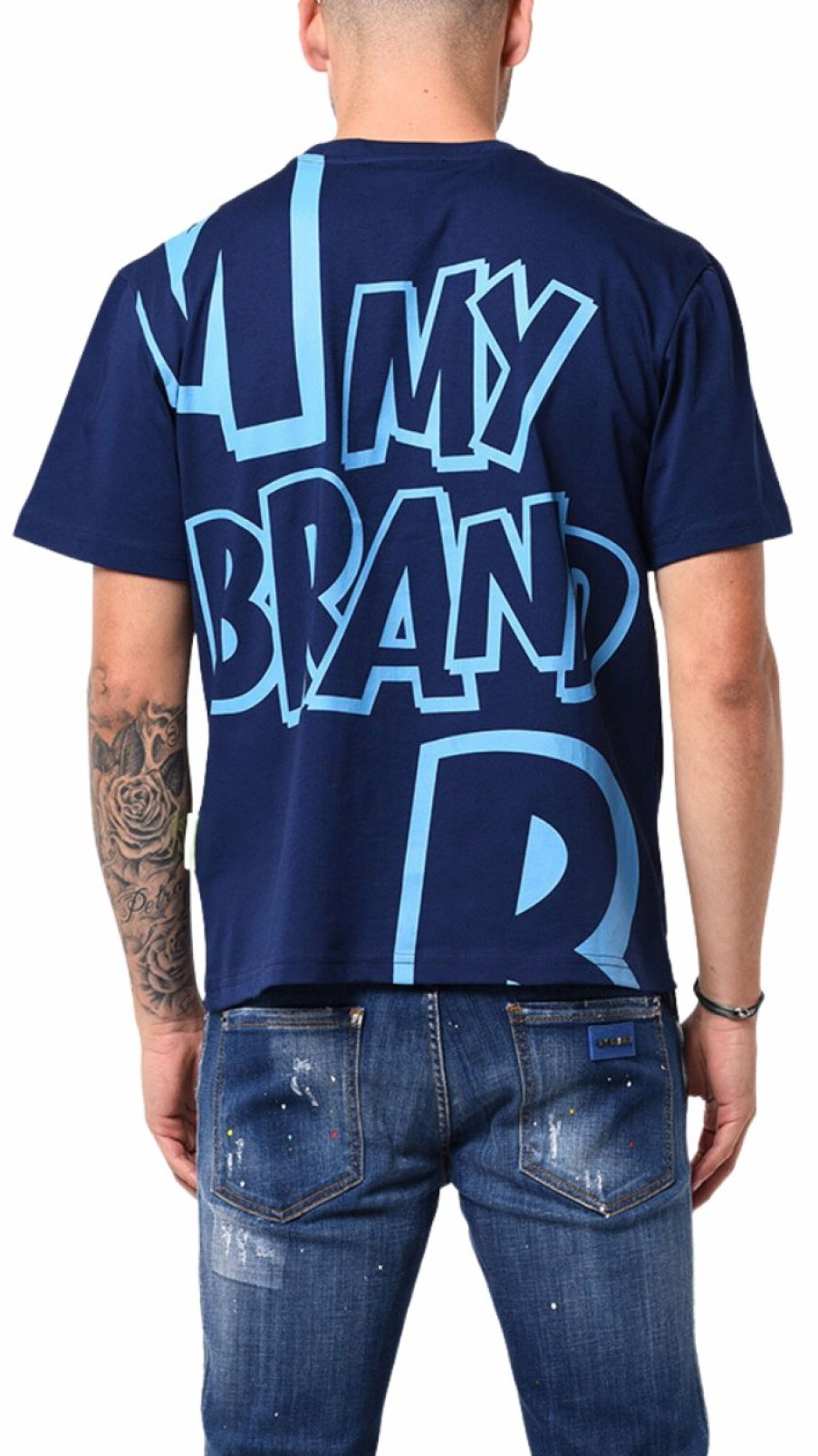 Men My Brand T-Shirts | My Brand Big Letters All Over T-Shirt