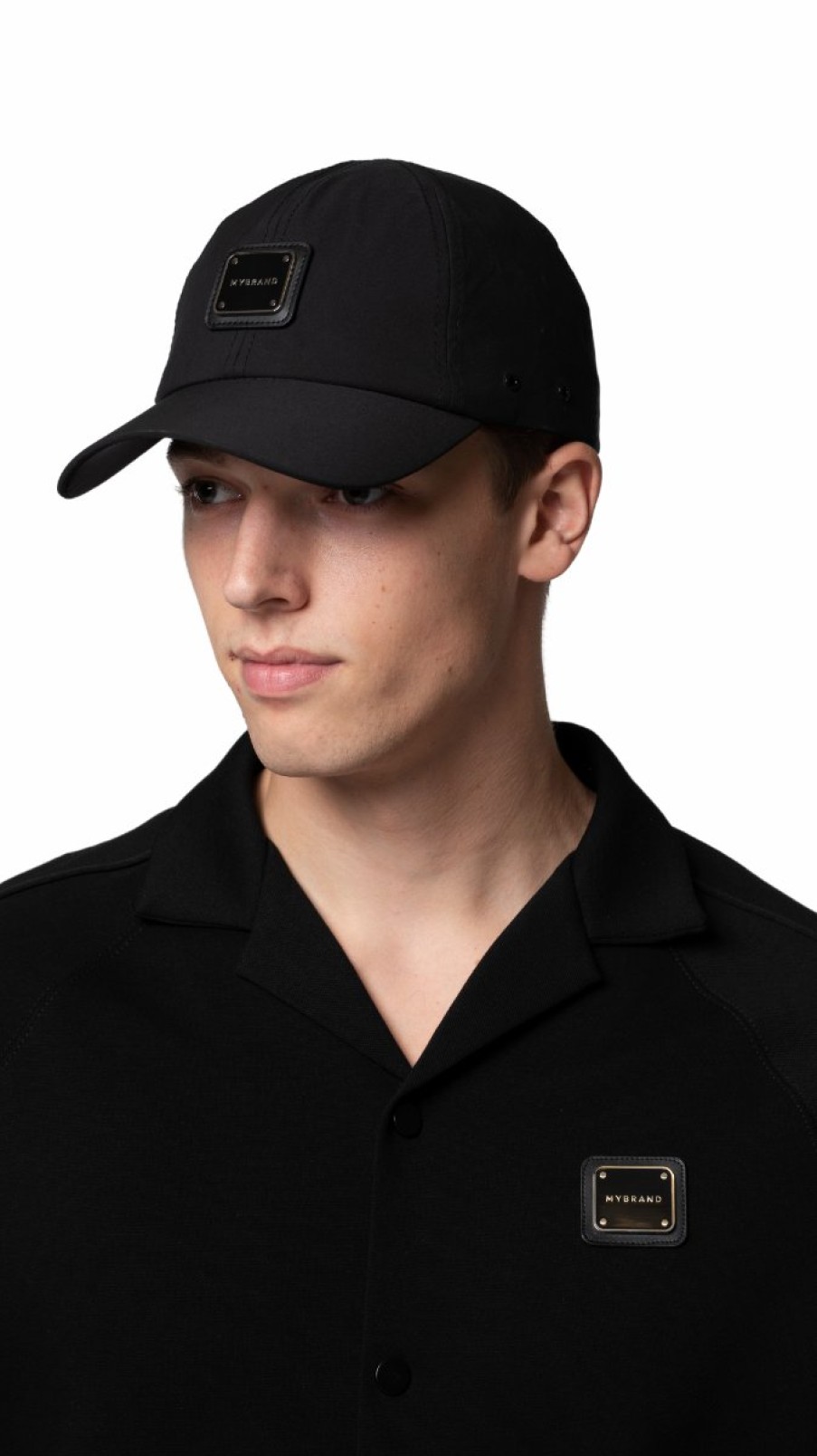 Men My Brand Caps | Mb Pique Black Cap