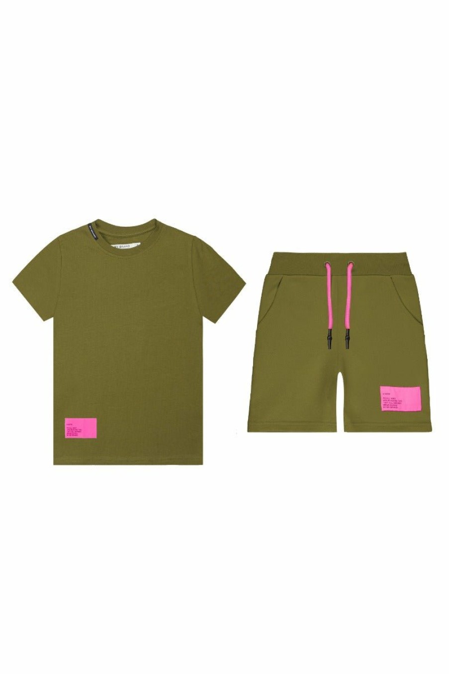 Junior My Brand Joggingsuits | Mybrand Label Set Neonpin