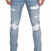 Men My Brand Jeans | White Ripped Biker Jeans