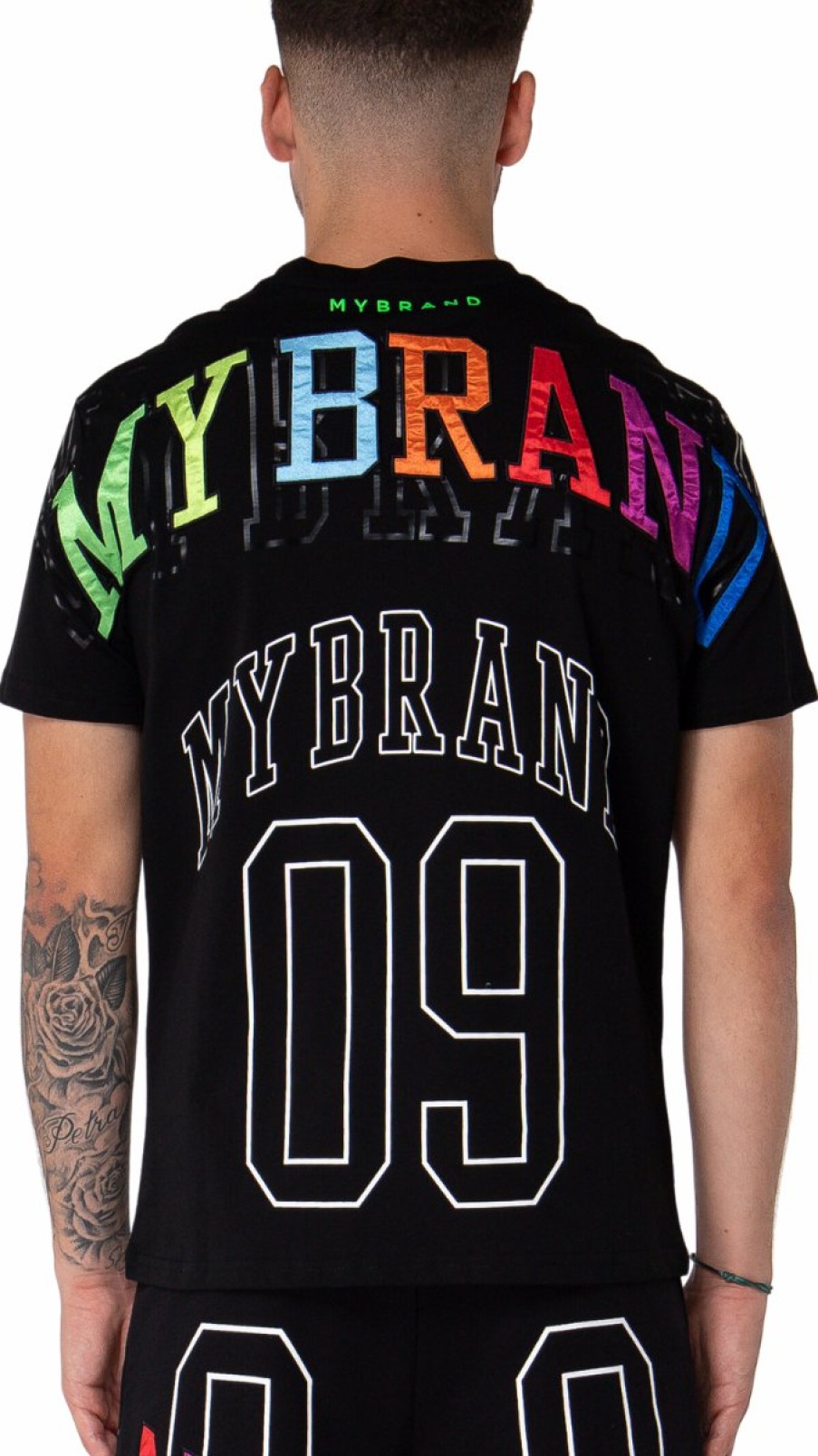 Men My Brand T-Shirts | Rainbow College Mb09 T-Shirt Black