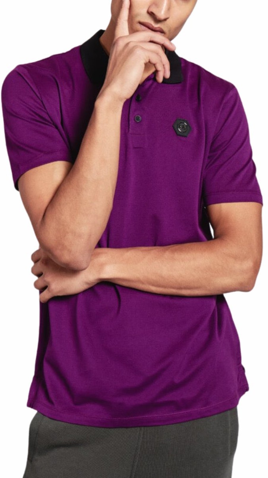 Men My Brand Polos | Mb Chest Badge Polo Burgundy