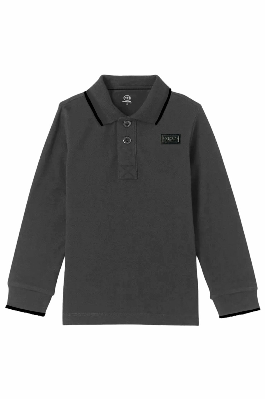 Junior My Brand Polos | Colorfull Longsleeve Polo Black