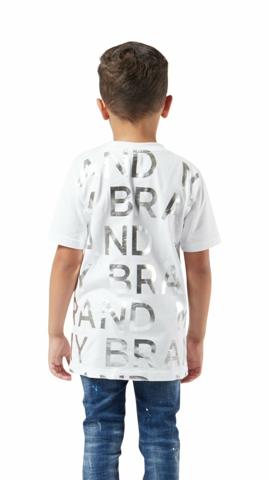 Junior My Brand T-Shirts | Silver Allover My Brand T