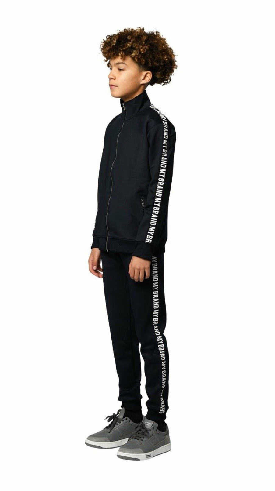 Junior My Brand Joggingsuits | My Brand Tape Track Suit Bl/Wh