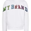 Junior My Brand Hoodies | Rainbow College Hoodie White