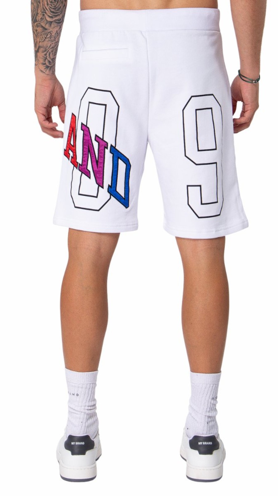 Men My Brand Shorts | My Brand Rainbow College Mb09 Shorts White