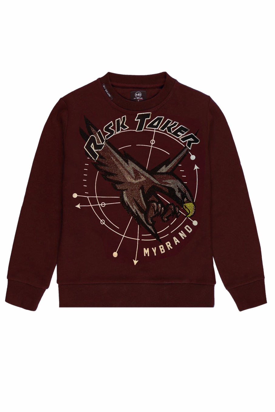 Junior My Brand Sweaters | Eagle Risk Sweater Burgundy