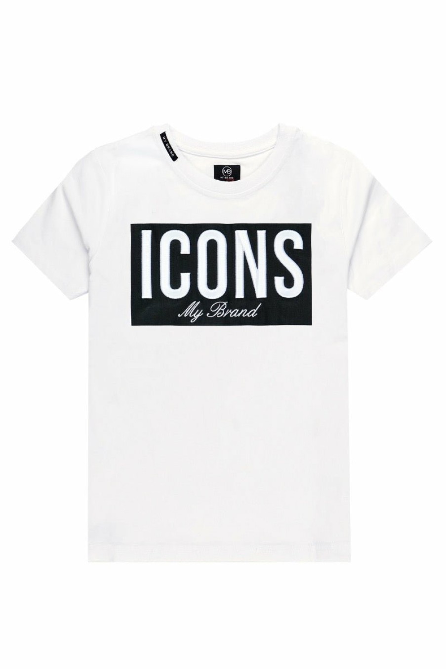 Junior My Brand T-Shirts | Icons Frame T-Shirt White