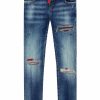 Junior My Brand Jeans | Red Ripped Biker Jeans Kids