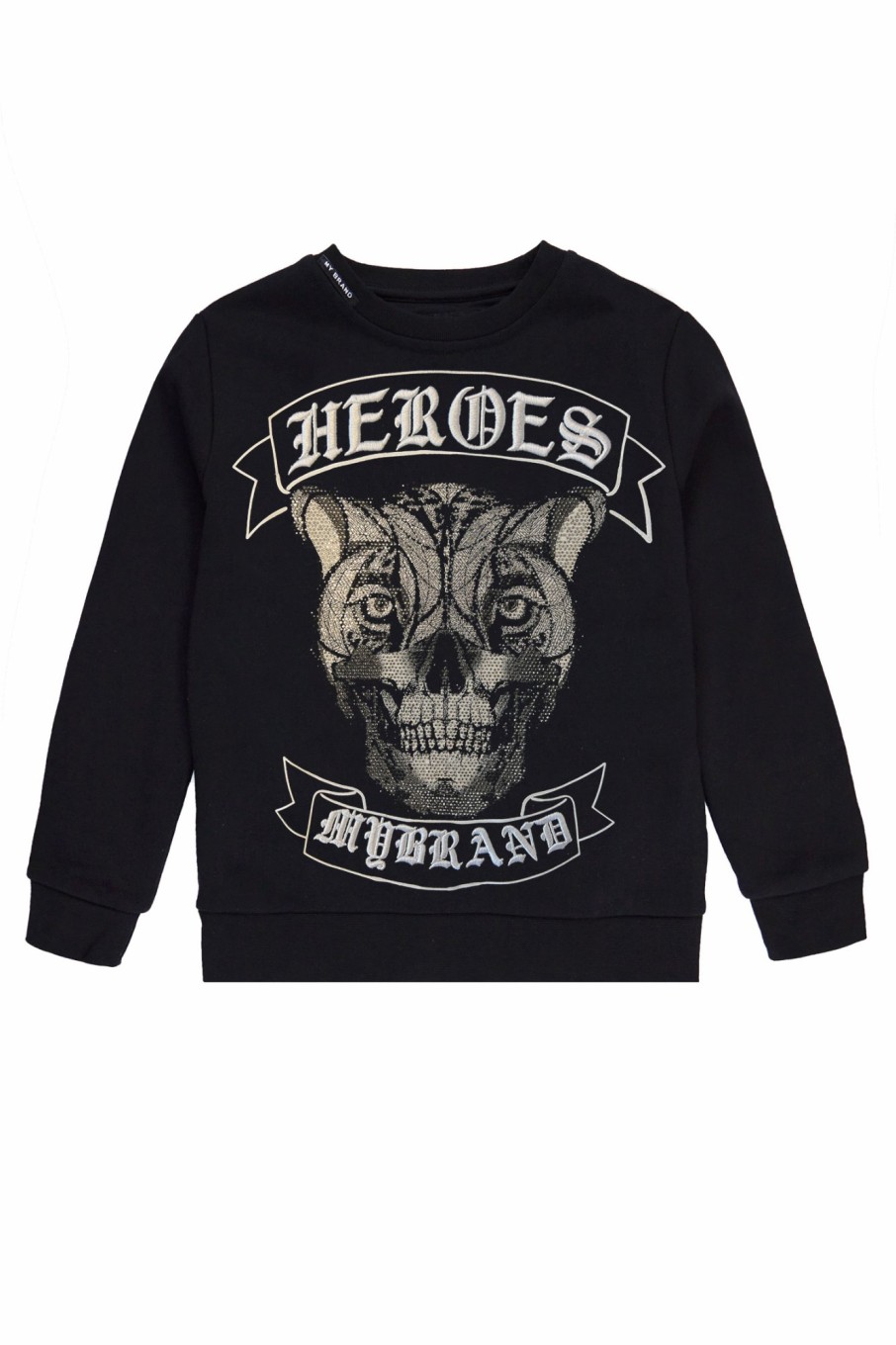 Junior My Brand Sweaters | Skull Cat Sweater Black