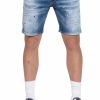 Men My Brand Shorts | Mb Skinny Blue Short Jeans White Spots