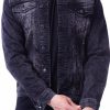 Men My Brand Jackets | Ribbed Biker Jacket Black