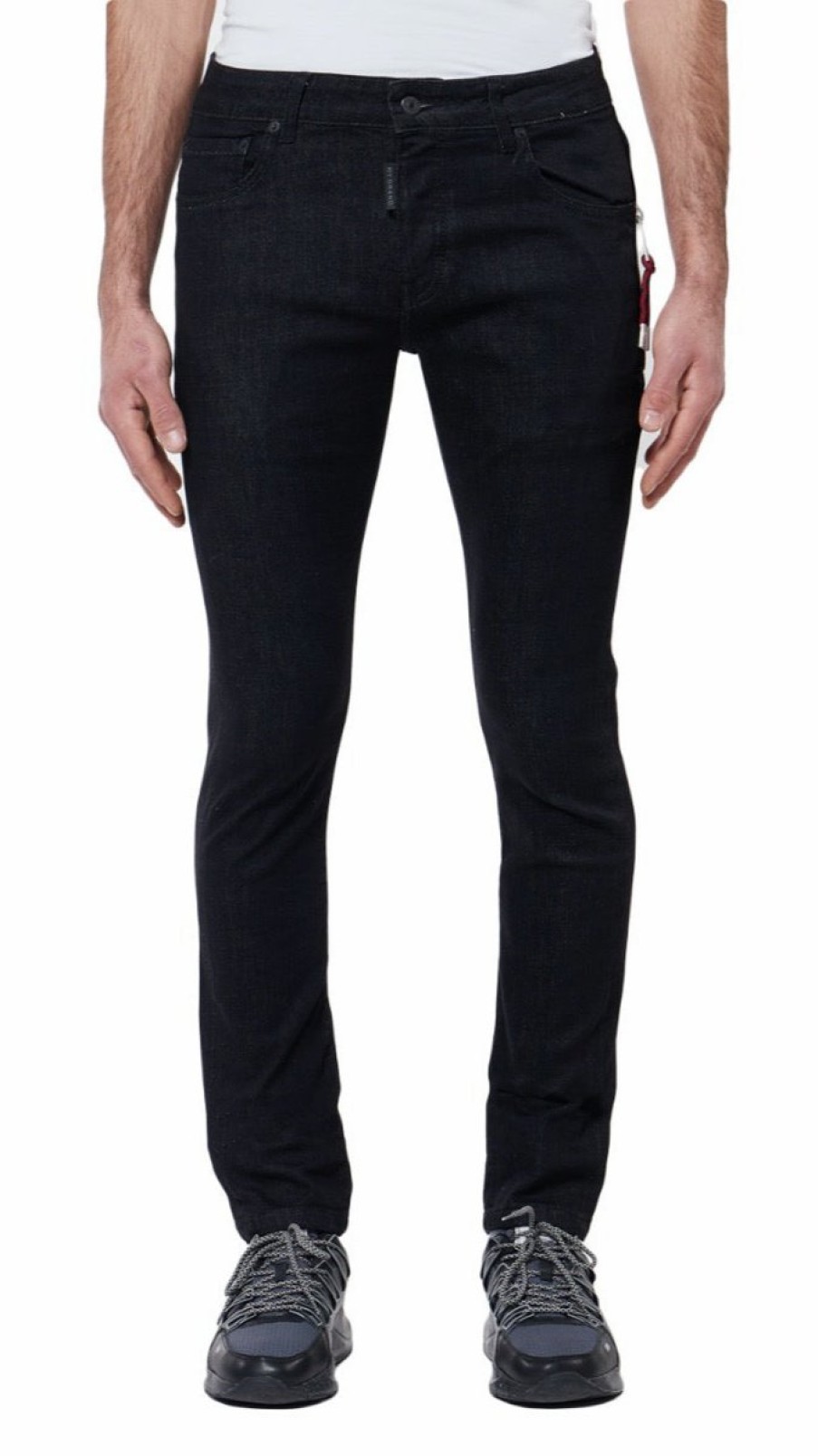 Men My Brand Jeans | James 006 Plain Washed Black