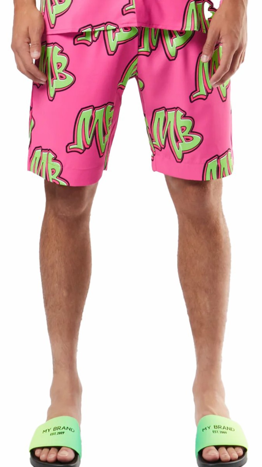 Men My Brand Swimwear | Neon Swim Capsule Bowlingshort Neonpink