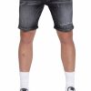 Men My Brand Shorts | Mb Skinny Black Short Jeans Black Red