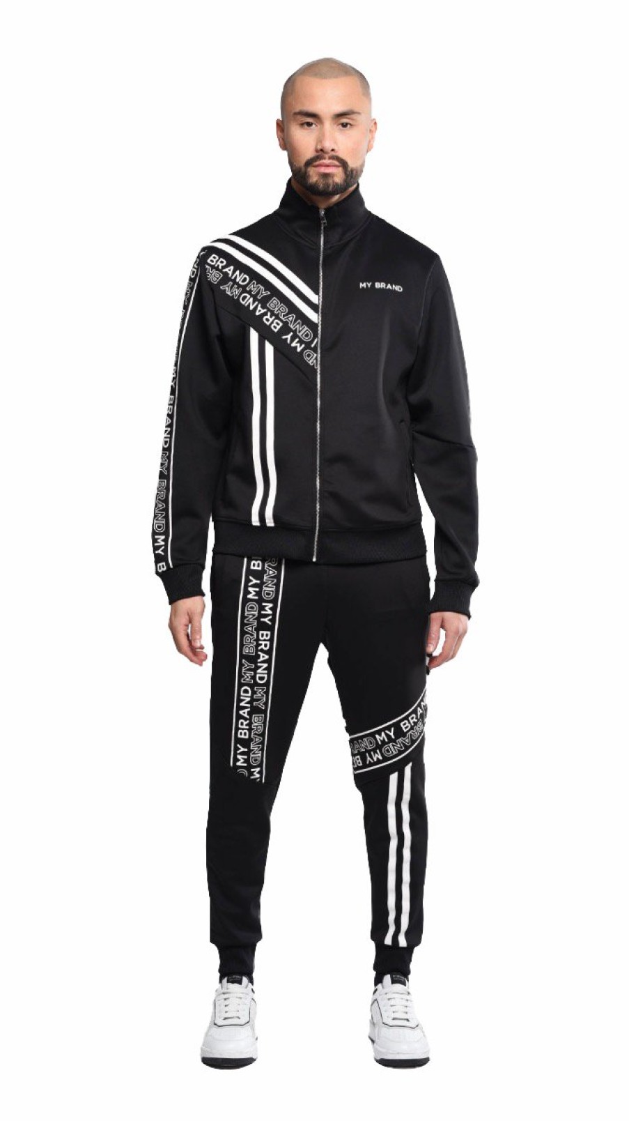 Men My Brand Tracksuits | Striped & Branded Tracksuit